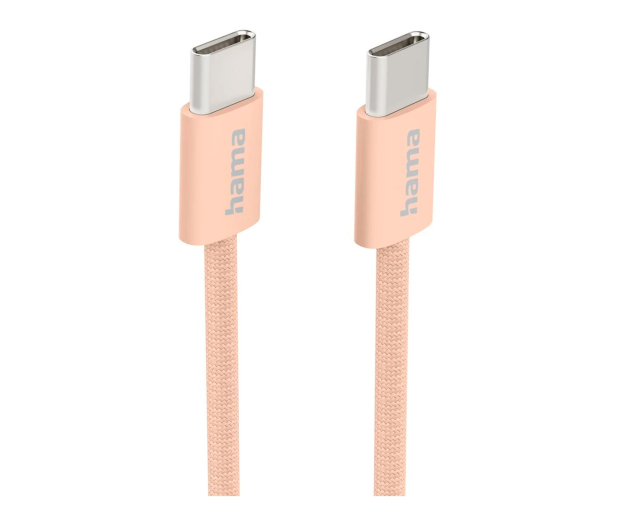 Hama Kabel ładujący USB-C-USB-C nylonowy 1m orange - 1331325 - zdjęcie 2